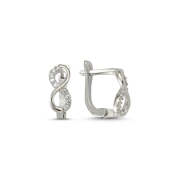 Cercei argint 925 rodiat cu simbolul infinit si zirconii albe - Infinite You ETU0024 [1]